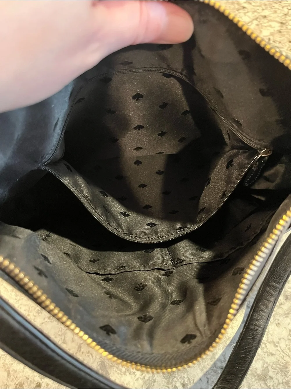 kate spade New York Black Leather Shoulder Bag